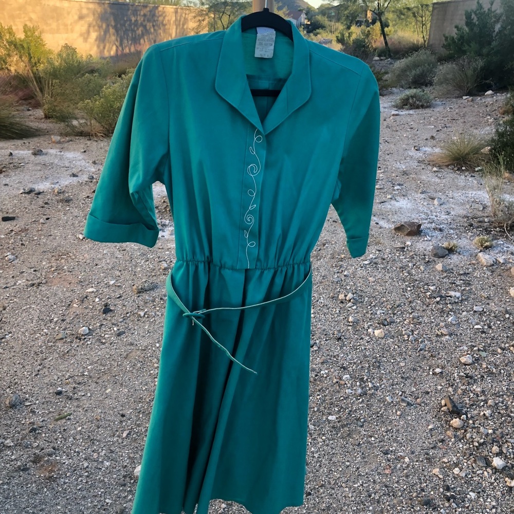 Vintage rockabilly western country belted dress - Picture 8 of 8